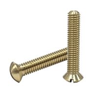2BA x 1" Brass Slotted Raised Countersunk Screw (pck 10)