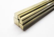 Stock Pack 8 Brass Square 6" Lengths