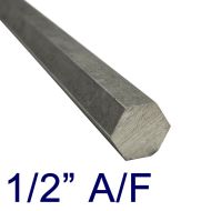 1/2" A/F Stainless Steel Hex 12" Length