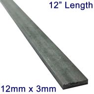 12mm x 3mm Stainless Steel Flat Bar - 12" Length