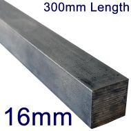 16mm Stainless Steel Square Bar - 12" Length