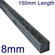 8mm Stainless Steel Square Bar - 6" Length